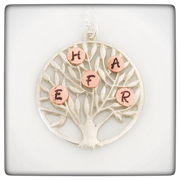Personalised Silver Family Tree Necklace