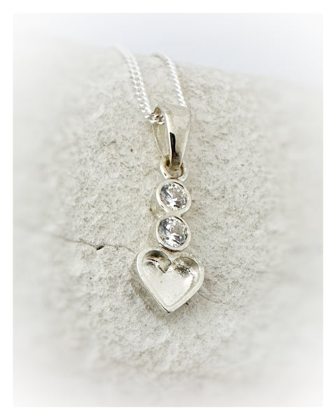 Dainty Cubic Zirconia Heart Necklace