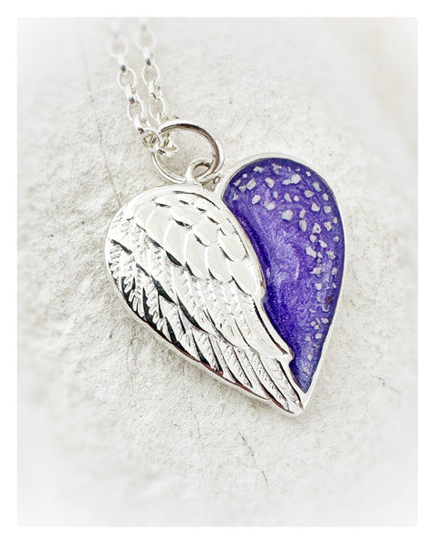 “ Rachael” Angel Wings Heart Necklace