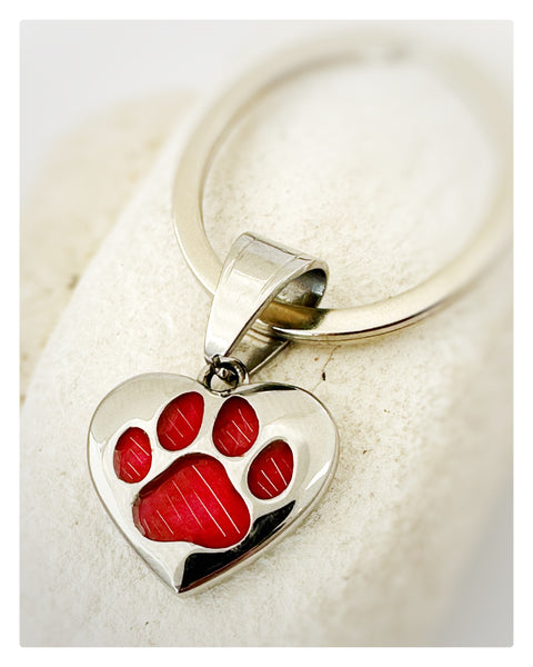 “Bailey” Paw Print Keyring/Necklace