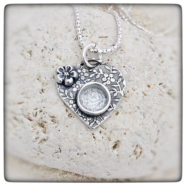 “Bella” Forget Me Not Heart Necklace