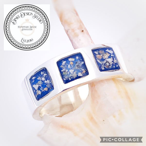 “Charlie” Triple Inlay Memorial Ring