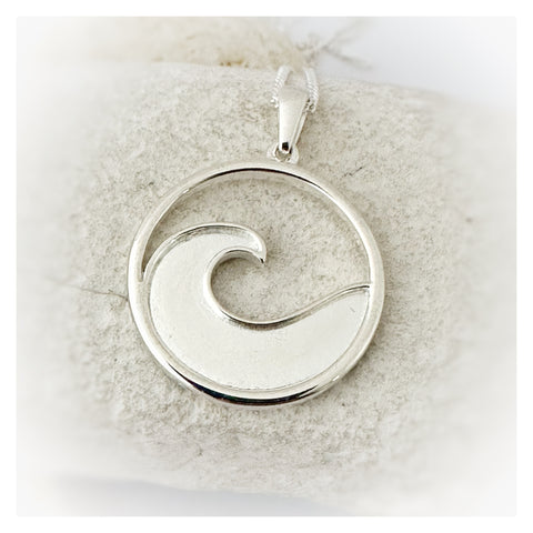 NEW DESIGN - Ocean Wave Memorial Necklace