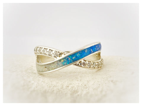 “June” Silver Wave Ring