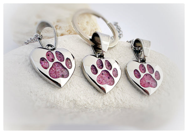 “Bailey” Paw Print Keyring/Necklace