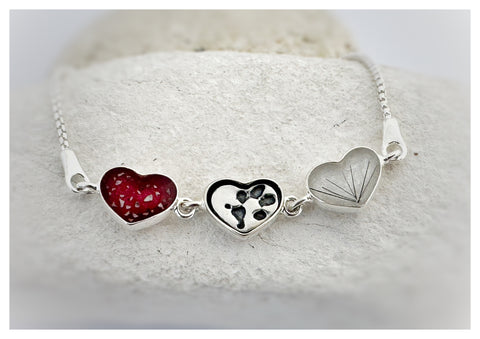 “Mo” Triple Heart Adjustable Bracelet