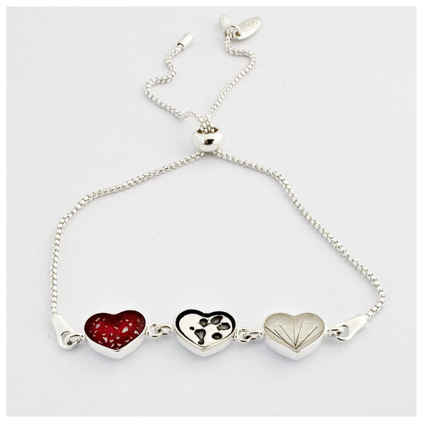 “Mo” Triple Heart Adjustable Bracelet