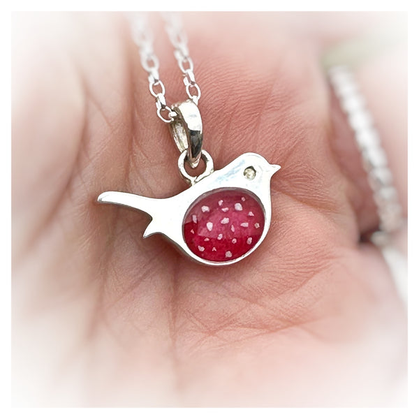 “Angela” Robin Red Breast Necklace