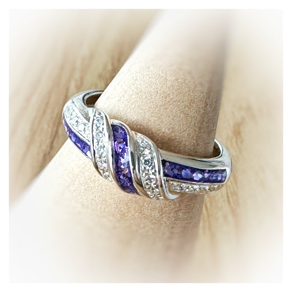 “Angel” CZ Triple Twist Ring