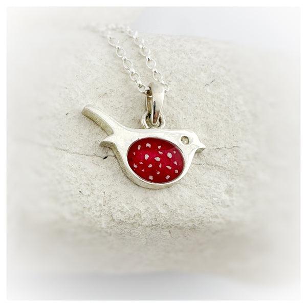 “Angela” Robin Red Breast Necklace