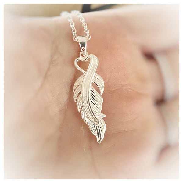 Feather Heart Necklace