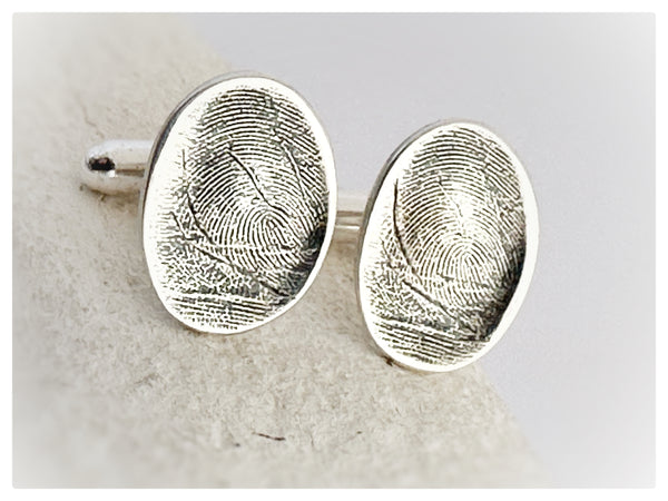 Oval Fingerprint Cufflinks