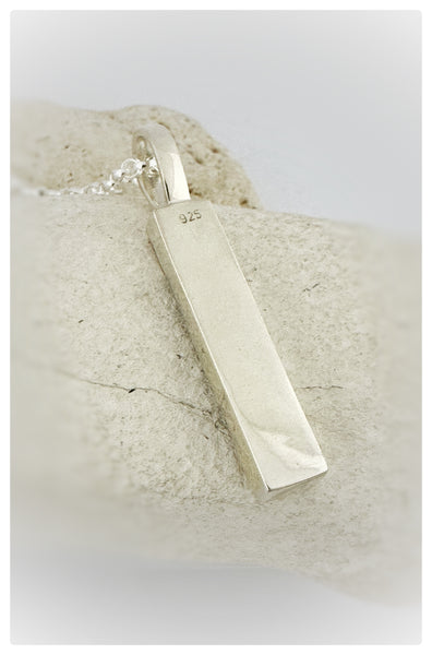 Horse Hair Silver Bar Necklace