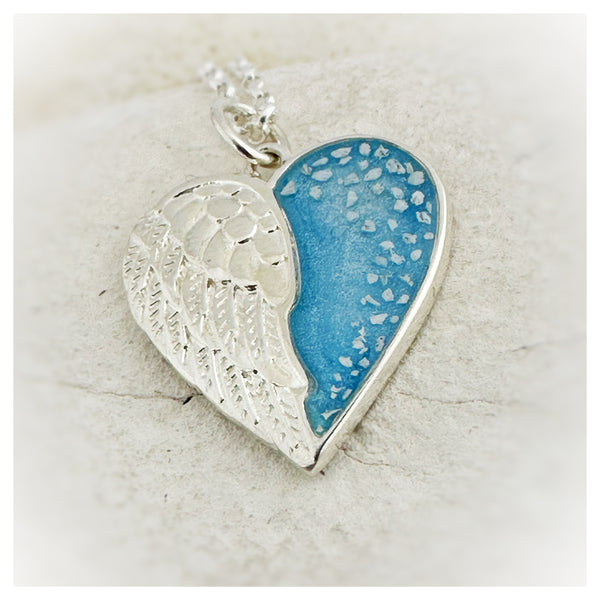 “ Rachael” Angel Wings Heart Necklace