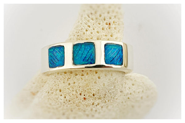 “Charlie” Triple Inlay Memorial Ring
