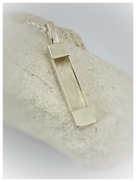 Horse Hair Silver Bar Necklace