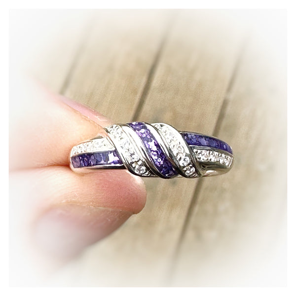 “Angel” CZ Triple Twist Ring