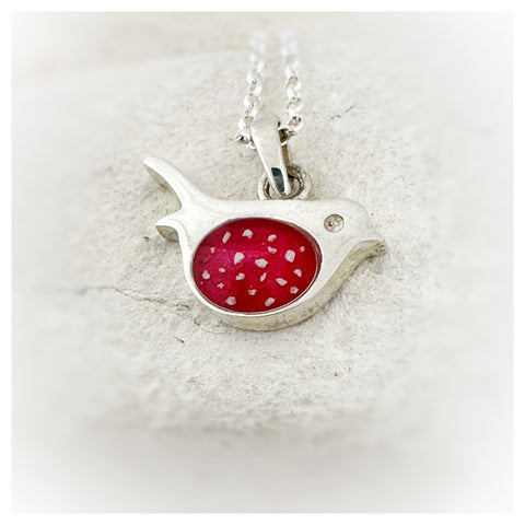 “Angela” Robin Red Breast Necklace