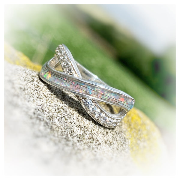 “June” Silver Wave Ring