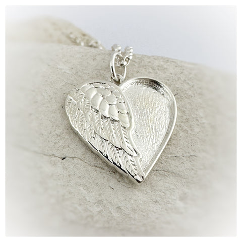 Angel Wings Heart Necklace