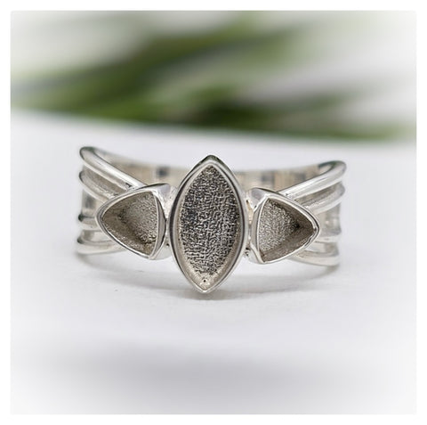 Triple Multi Band Memorial Ring