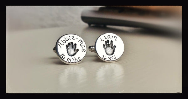 Hand / Foot / Paw Print Round Cufflinks