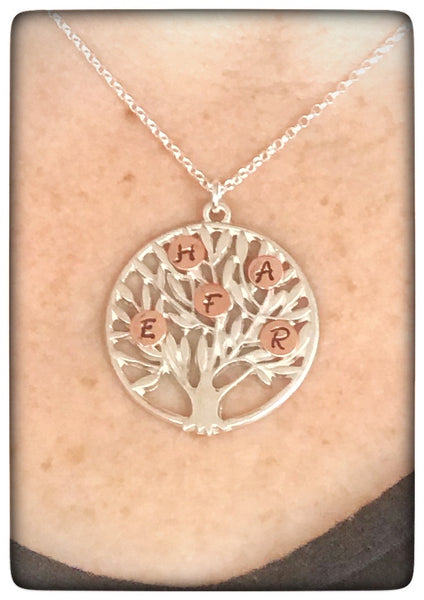 Personalised Silver Family Tree Necklace