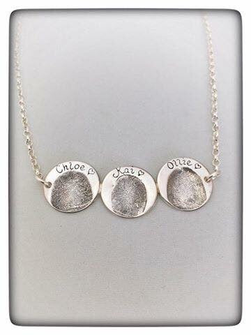 Double/Triple Fingerprint Coin Necklace