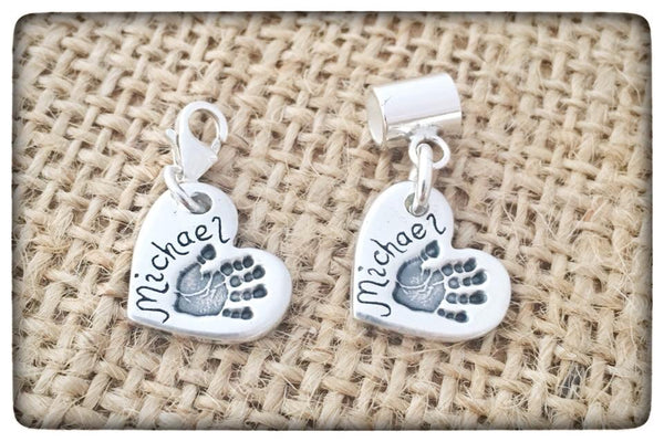 Hand/Foot/Paw Print Charm  (to fit Pandora)