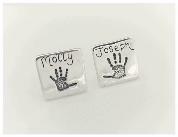 Hand / Foot / Paw Print Square Cufflinks