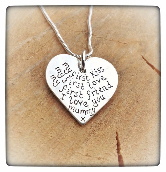 Double Descending Love Heart Pendant / Necklace (Large/Small)