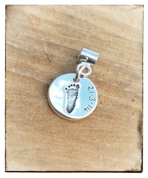 Double Sided Hand/Foot/Paw Print Charm  (to fit Pandora)
