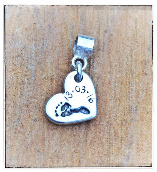 Double Sided Hand/Foot/Paw Print Charm  (to fit Pandora)
