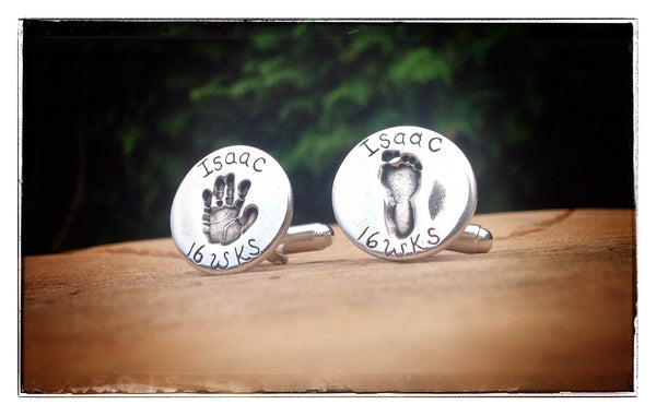 Hand / Foot / Paw Print Round Cufflinks