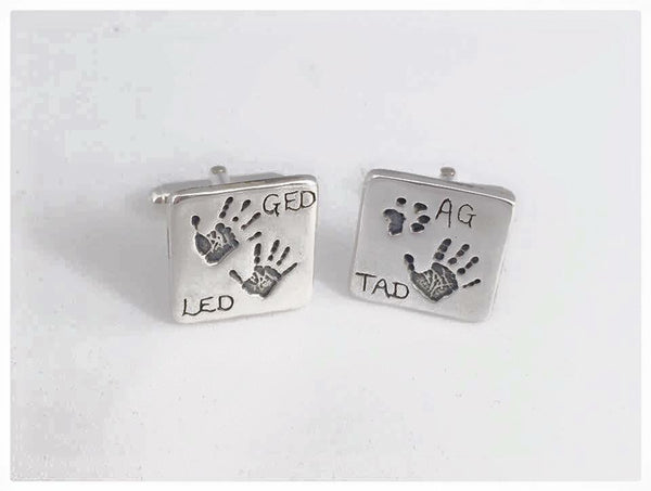 Hand / Foot / Paw Print Square Cufflinks