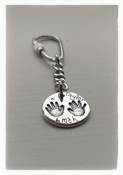 SMALL Hand/Foot/Paw print Keyring