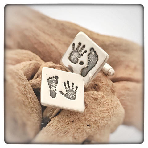 Hand / Foot / Paw Print Square Cufflinks