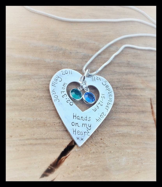 Exclusive Dinky Design "Hands on my Heart" Hand/Foot/Paw Print Pendant/Necklace
