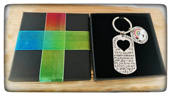Personalised “Sending a Little Rainbow” Keyring