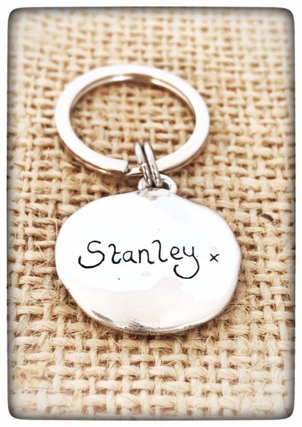 Sterling Silver Dog Nose Keyring/Necklace