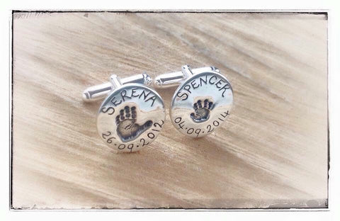 Hand / Foot / Paw Print Round Cufflinks