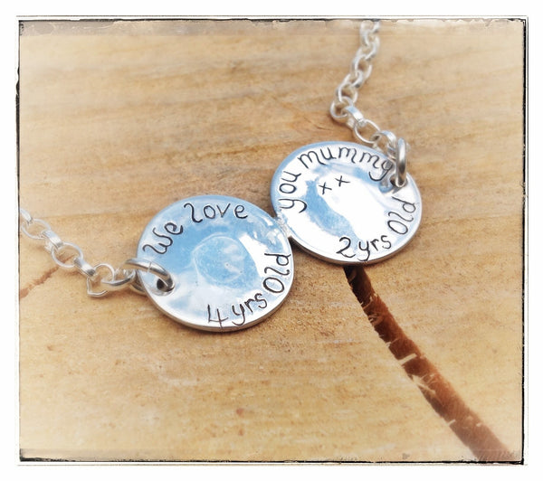 Double/Triple Fingerprint Coin Necklace