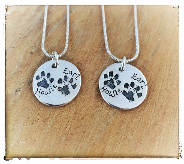 Small Hand/Foot/Paw Print Pendant / Necklace