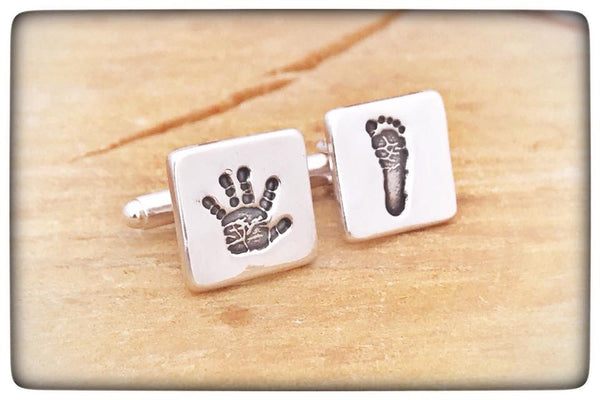 Hand / Foot / Paw Print Square Cufflinks