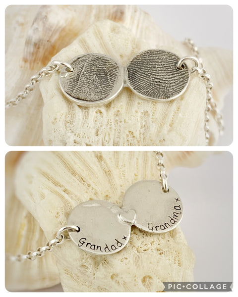 Double/Triple Fingerprint Coin Necklace
