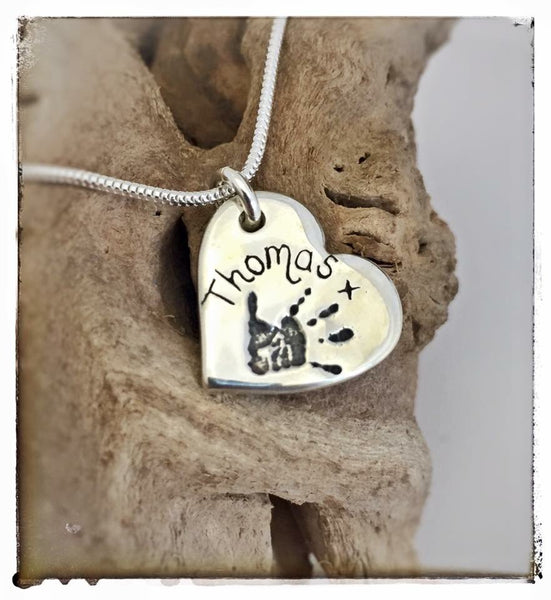 Medium Hand/Foot/Paw Print Pendant / Necklace