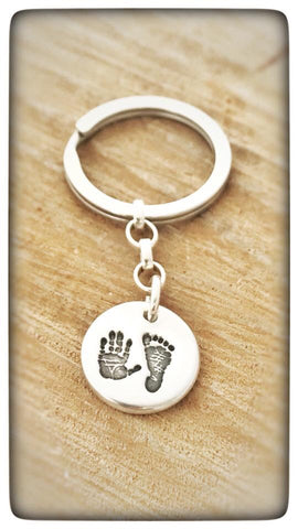 SMALL Hand/Foot/Paw print Keyring