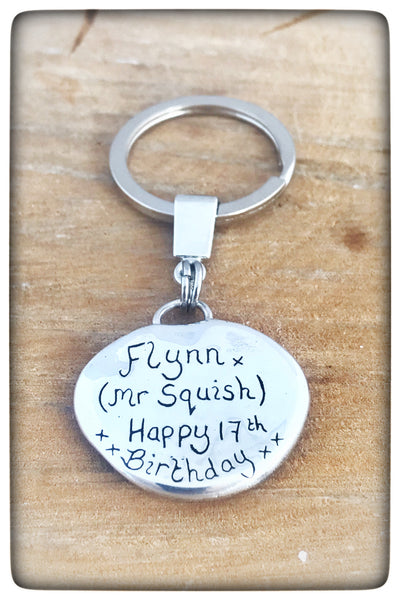 Sterling Silver Dog Nose Keyring/Necklace