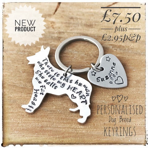 Personalised Dog Breed Keyring